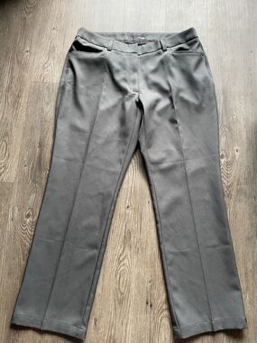 Classic Gray Straight-Leg Dress Trousers